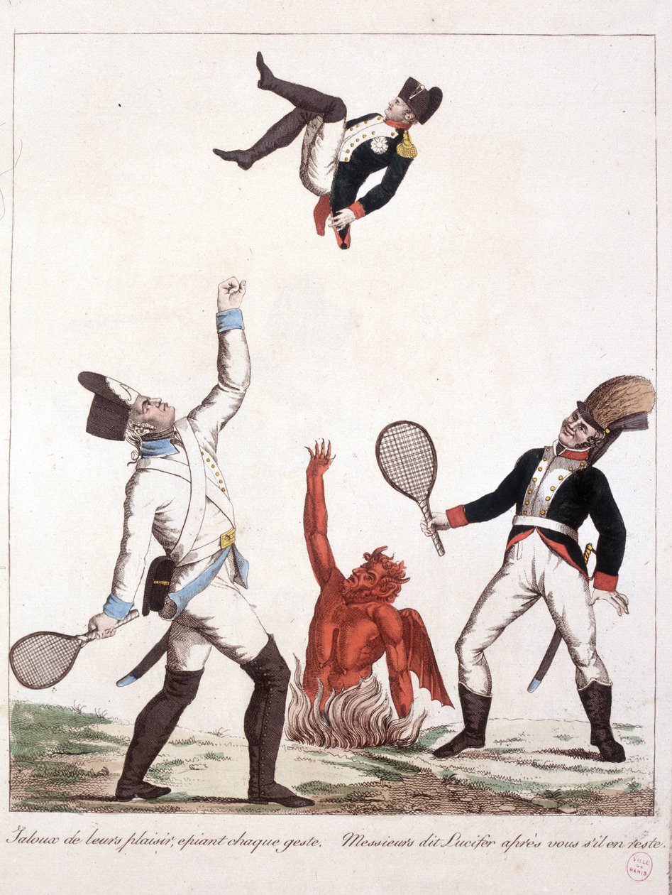 Tegneserie om Napoleon Bonaparte - i Napoleon I, karikaturer, dummysamling. 1814 - 1815. B.H.V.P. av Unknown artist