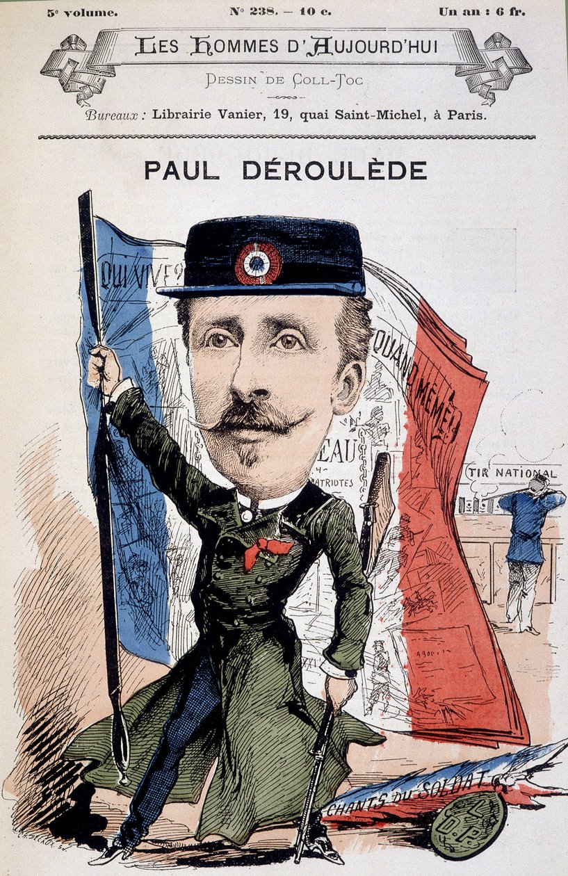 Tegneserie av Paul Déleède (1846-1914), fransk forfatter og politiker. I "Dagens menn"". av Unknown artist