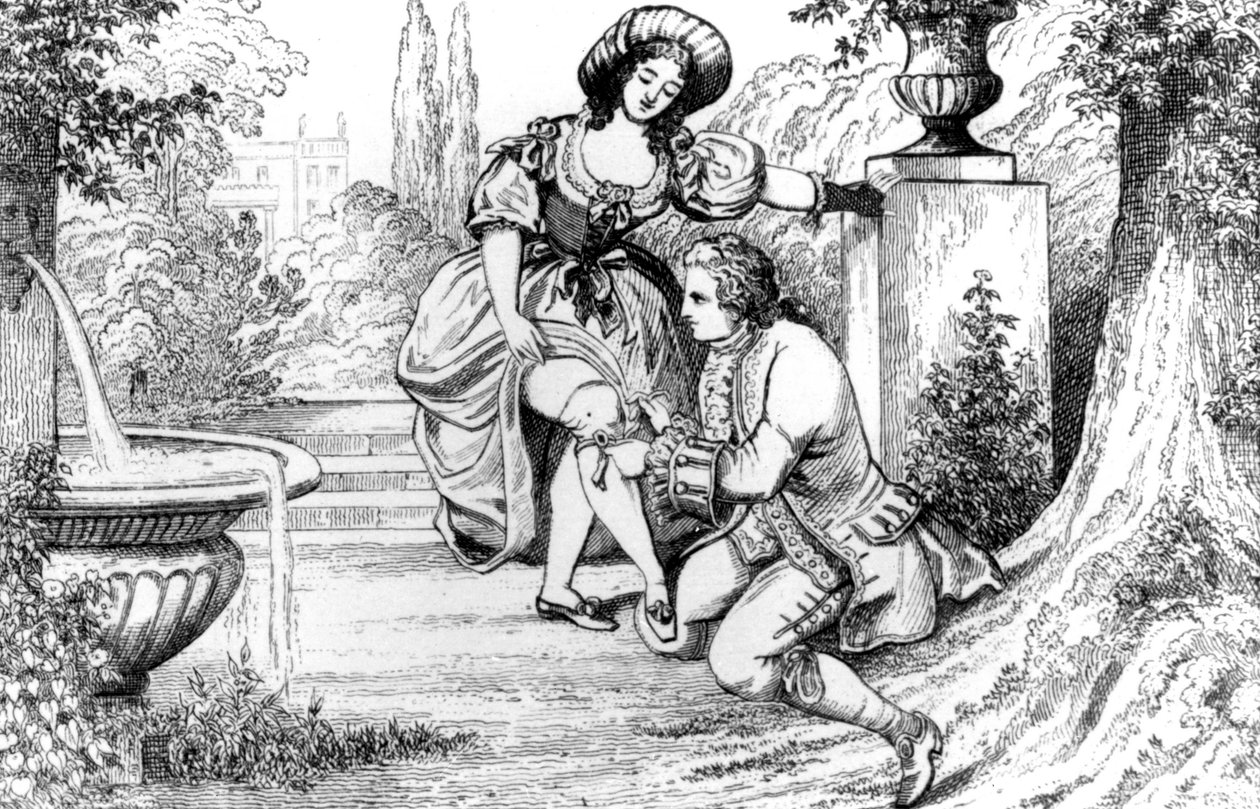Catherine C. - i "History of my life" av Casanova, Brussel 1872. av Unknown artist
