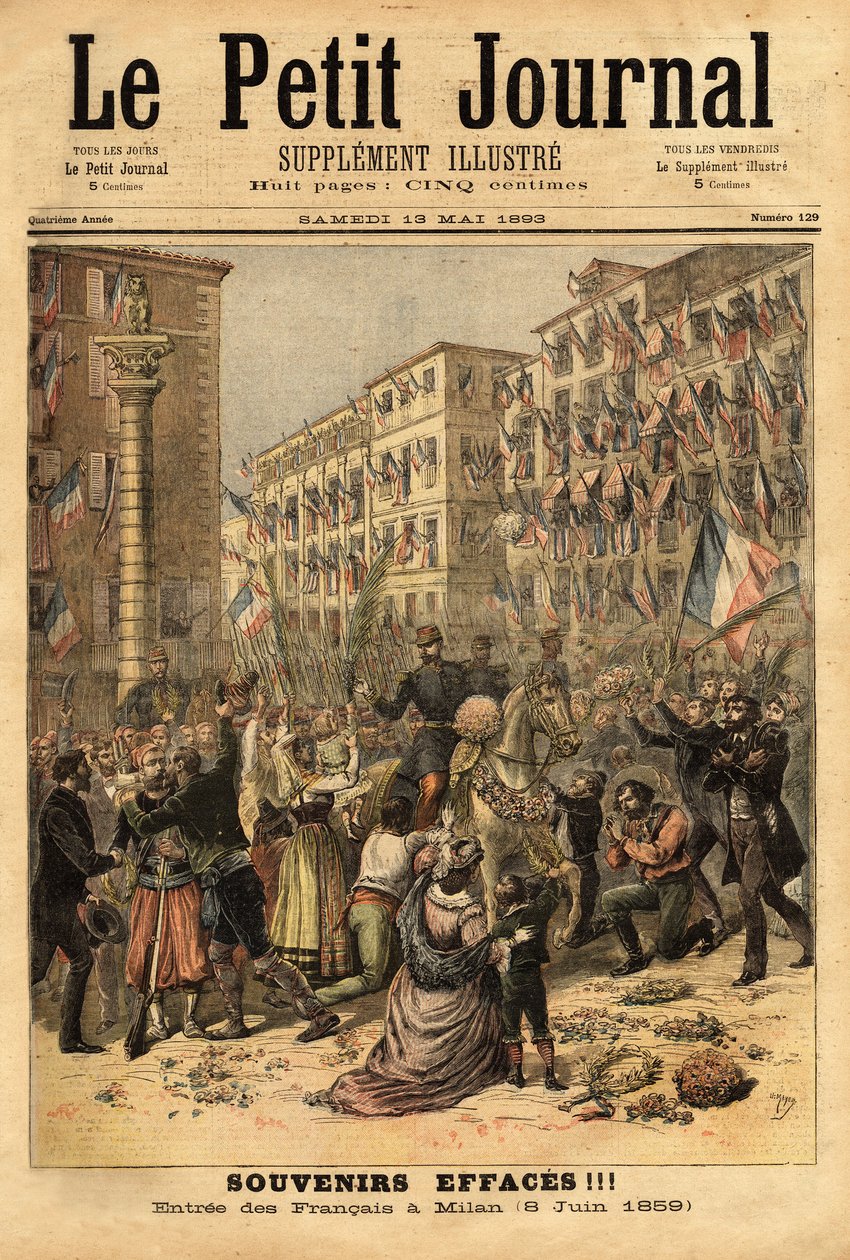 Feiring av Napoleon-hærens inntog i Milano 8. juni av Unknown artist