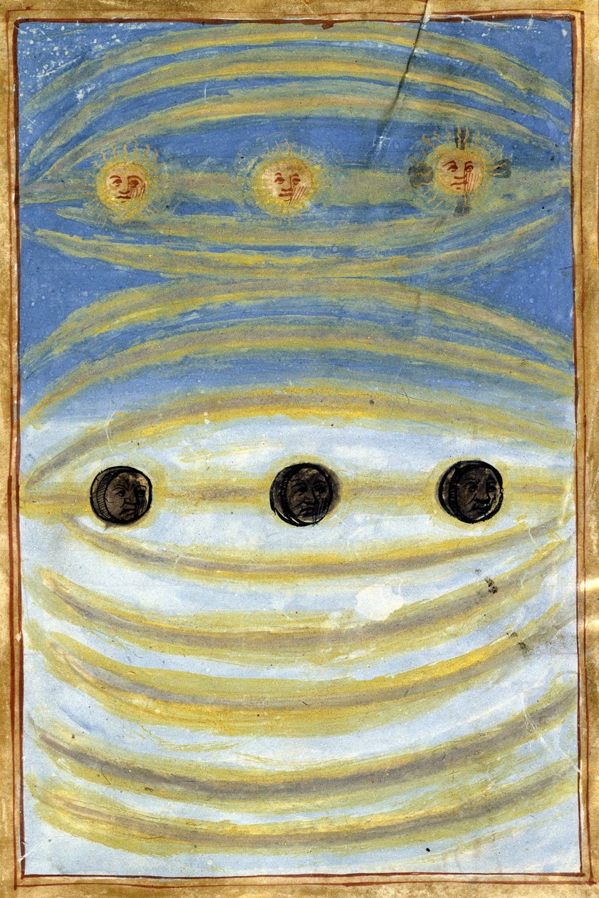 Himmelske tegn sett på dødsdagen til Anne de Bretagne av Unknown artist