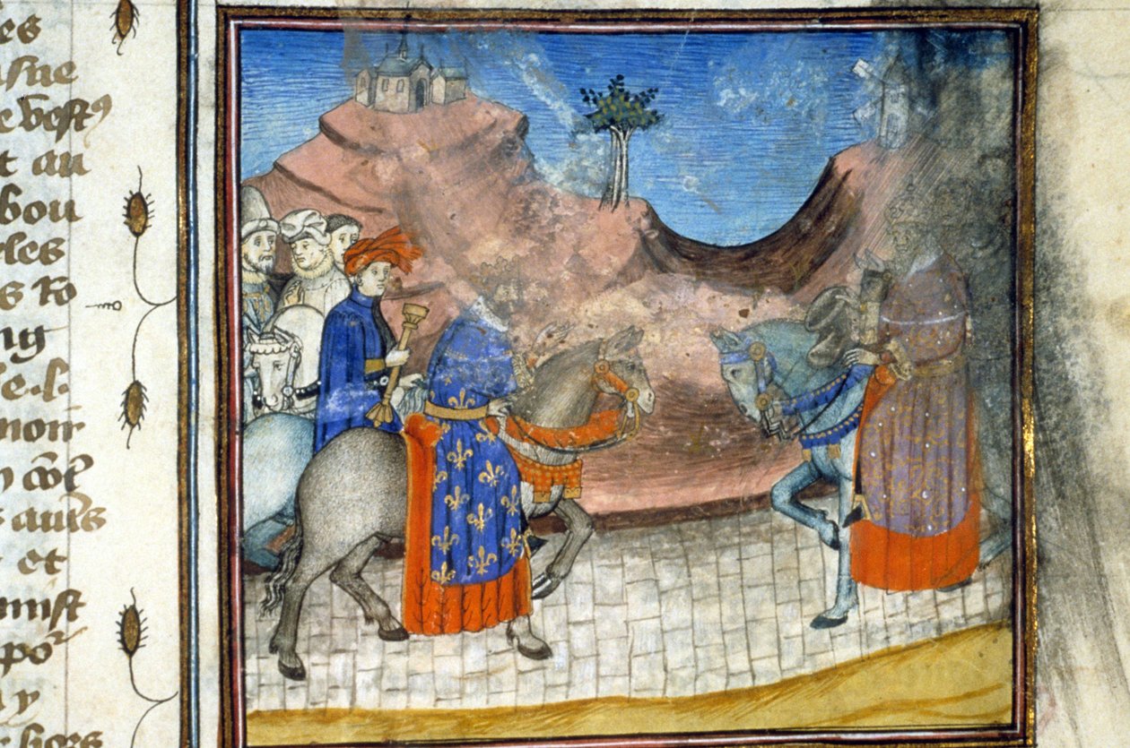 Karl VI. Miniatyr (512, 452r): Søknad om autorisasjon til Toulouse kommunale bibliotek (tlf: 05 62 27 66 66) av Unknown artist