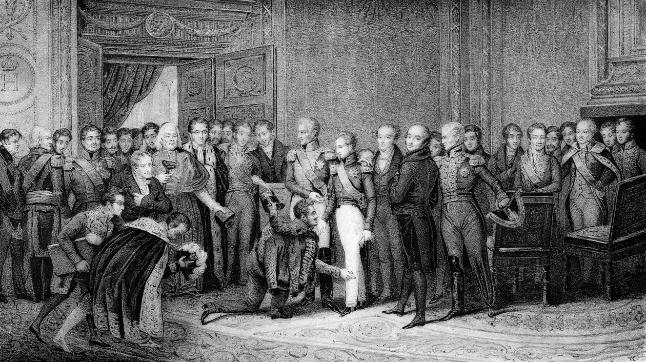 Charles X abdikterer til fordel for Henri d