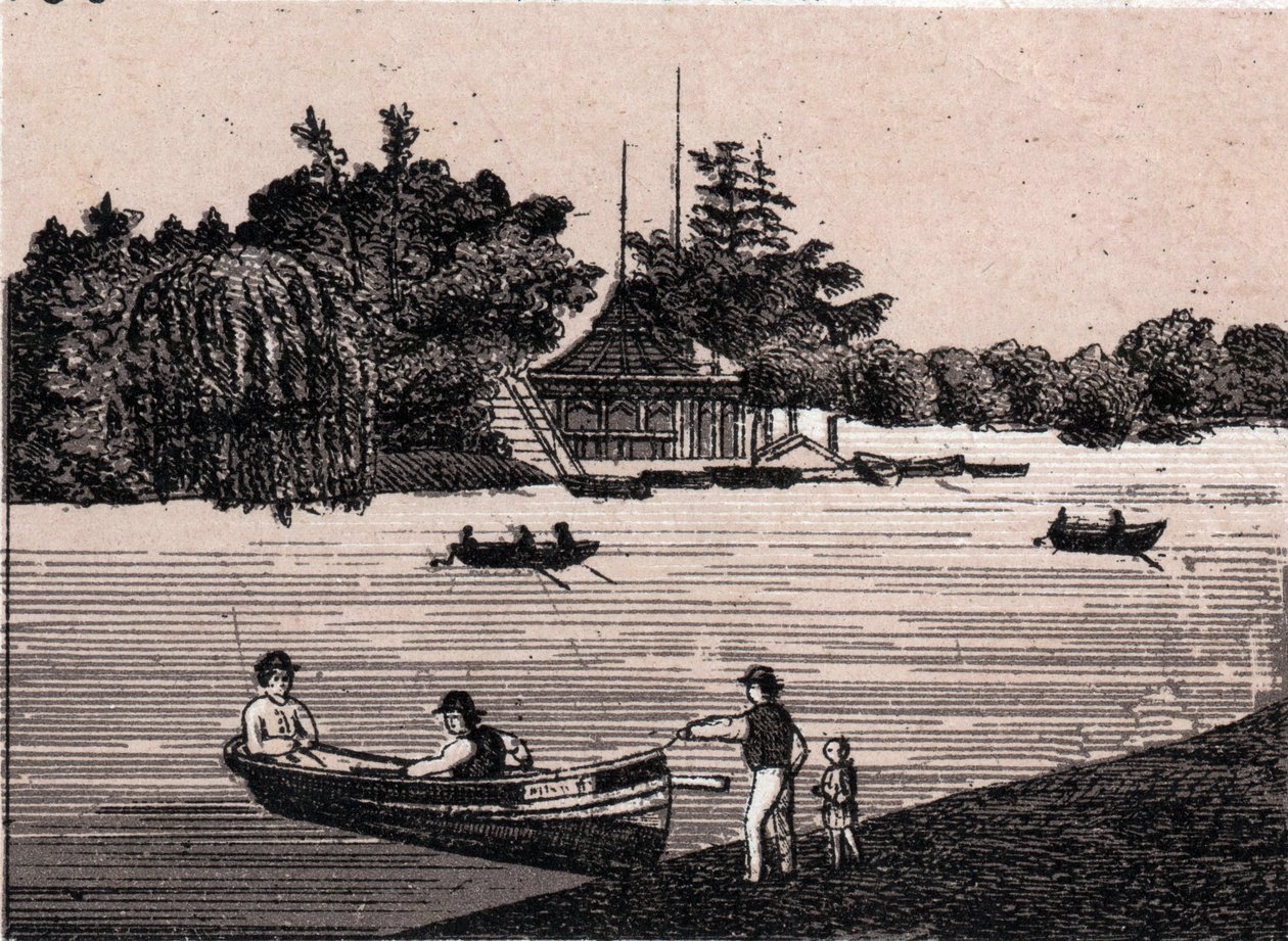 Chicago, USA: utsikt over Central Park. i "" Verden illustrerer 168 visninger"" Udatert (slutten av 1800-tallet) av Unknown artist