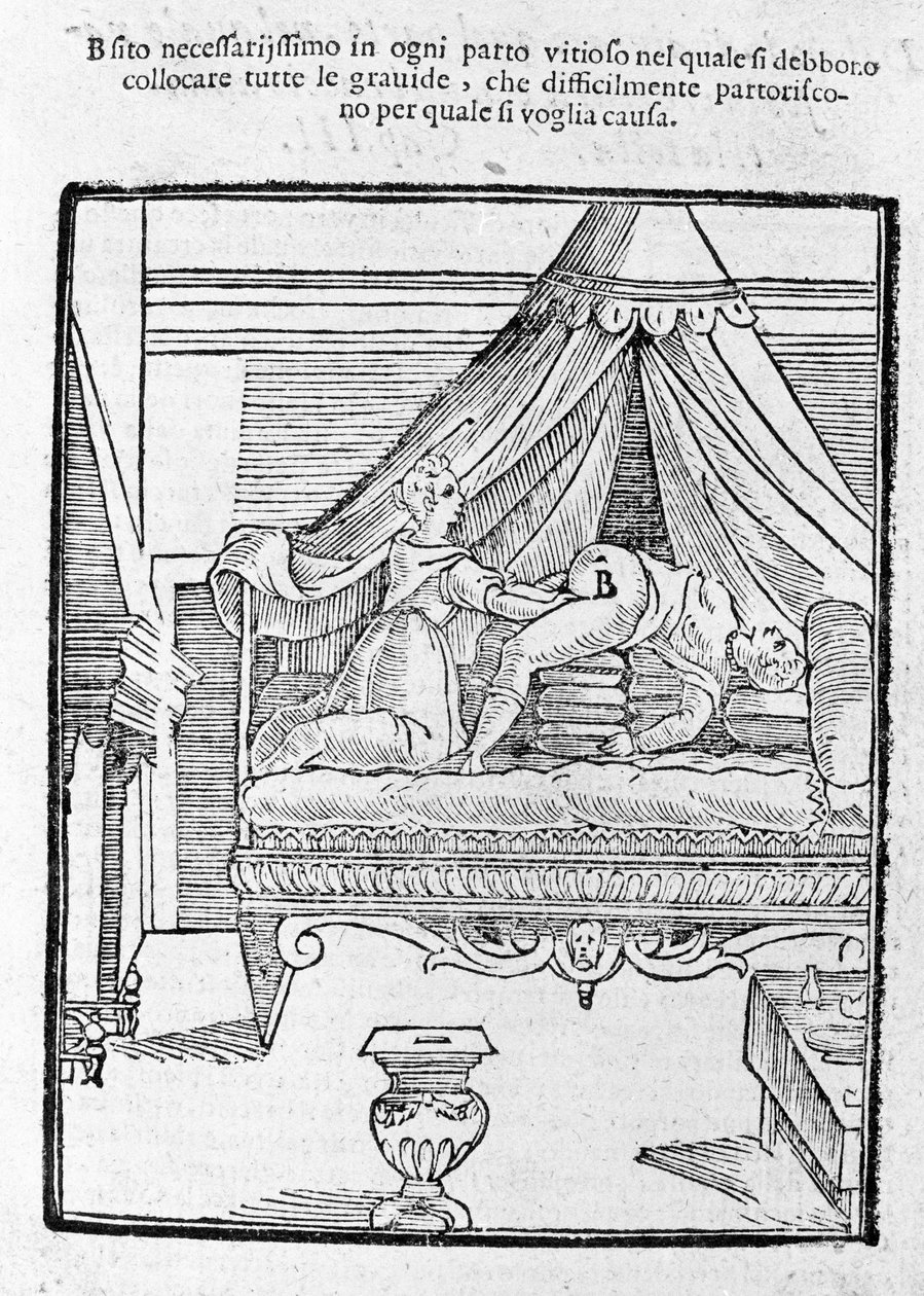 Fødselsscene etter «Della Commare» av Scipione Mercuri av Unknown artist