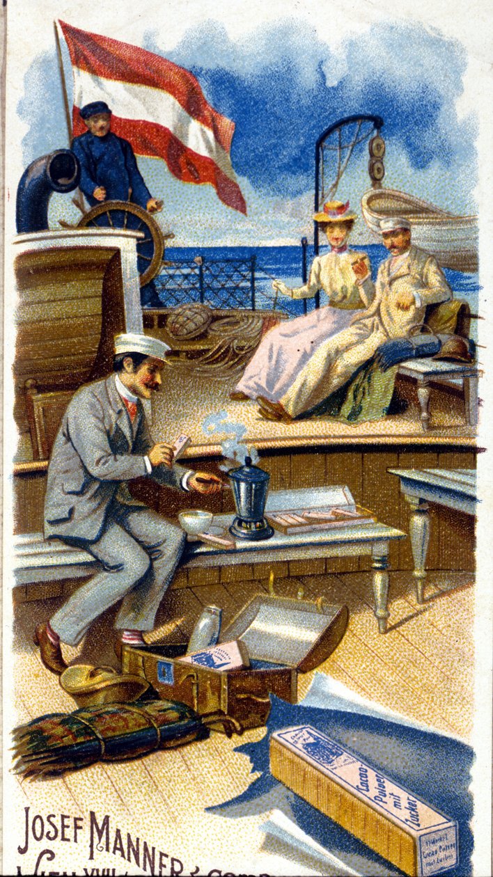 Sjokoladeannonse “” Josef Manner & Gomp, Wien””. av Unknown artist