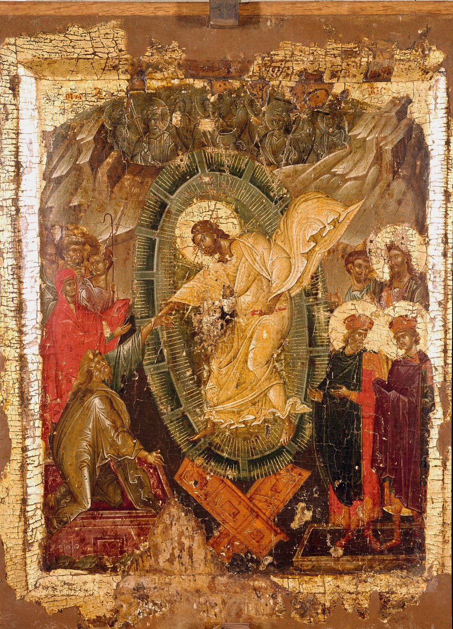 Kristus i Limbe-ikonet på 1200-tallet. av Unknown artist