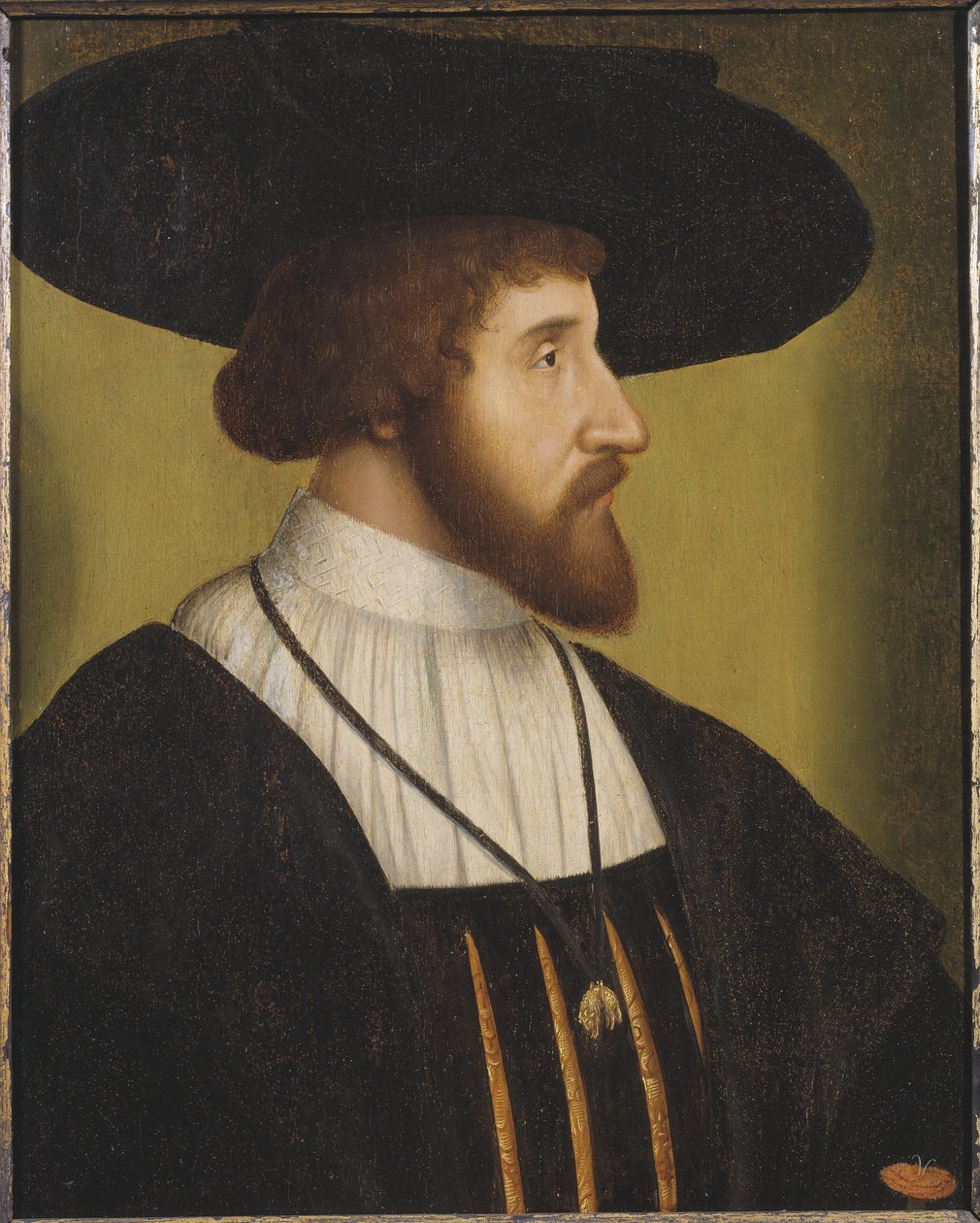 Christian II de Danemark, de Suede et de Norvege - Portrett av kongen Christian II av Danmark (1481-1559), Anonym . Olje på tre, første halvdel av 1500-tallet. Dimensjon: 38x30 cm. Nationalmuseum Stockholm av Unknown artist