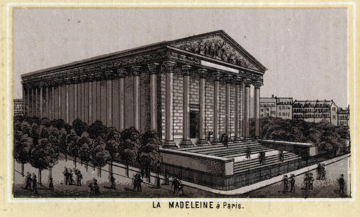 Madeleine-kirken i Paris. av Unknown artist