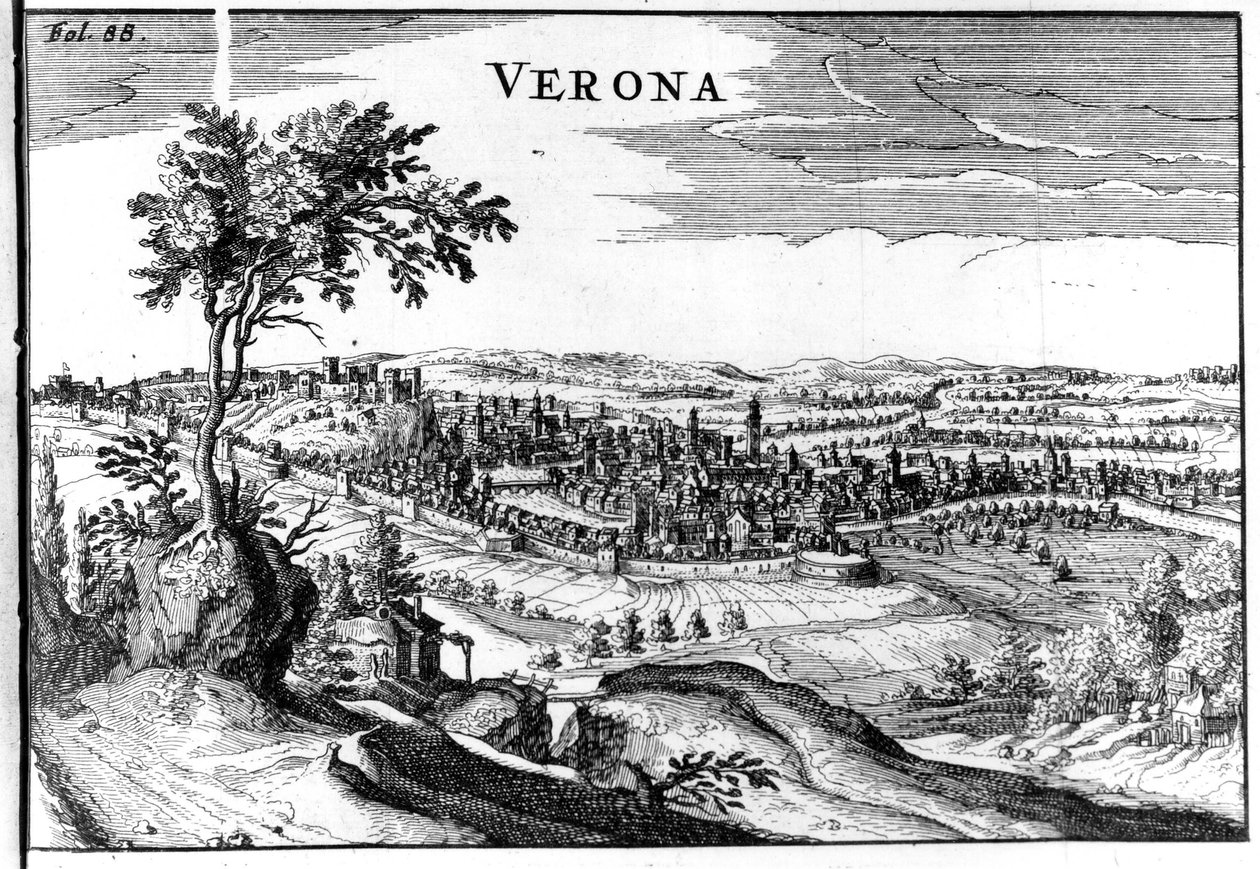 Bykart over Verona 16. av Unknown artist