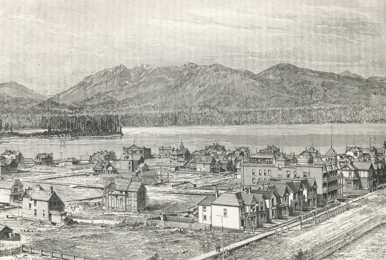 City of Vancouver, gravering, Canada av Unknown artist
