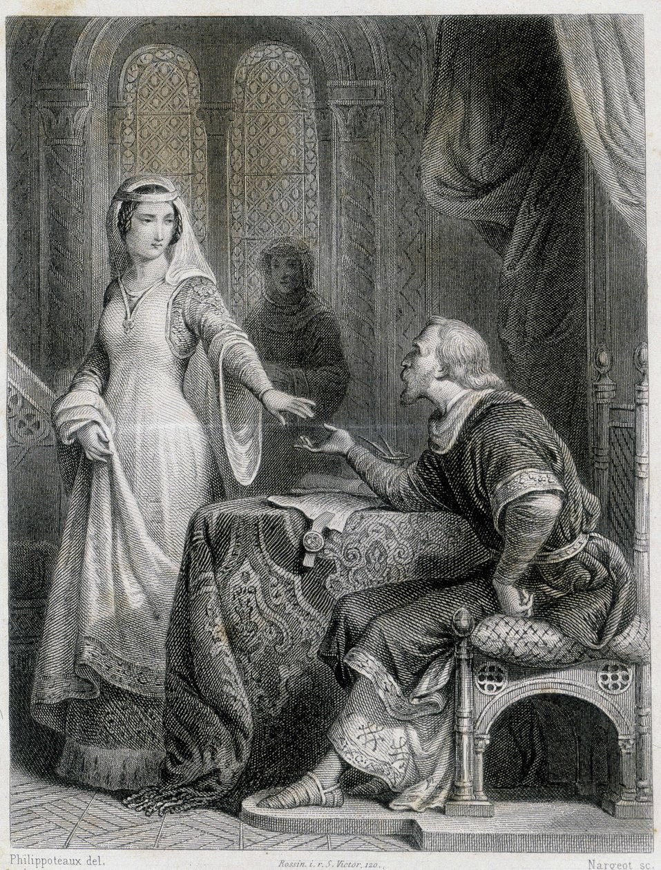 Clarisse de Somerghem. Gravering 1800-tallet. av Unknown artist