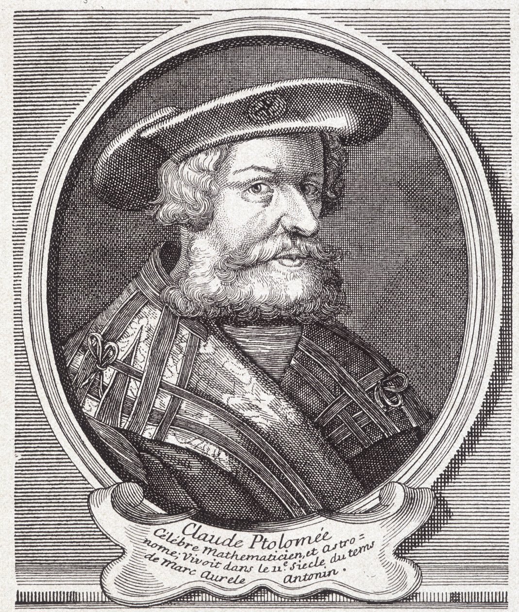 Claude Ptolemaios (v. 90 - v. 168), gresk astronom, matematiker og geograf. Gravering av 1800-tallet. av Unknown artist