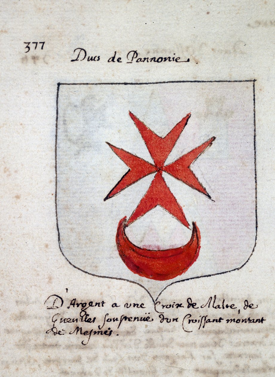 Våpenskjold til hertugen av Pannonia - sd 1800-tallet av Unknown artist