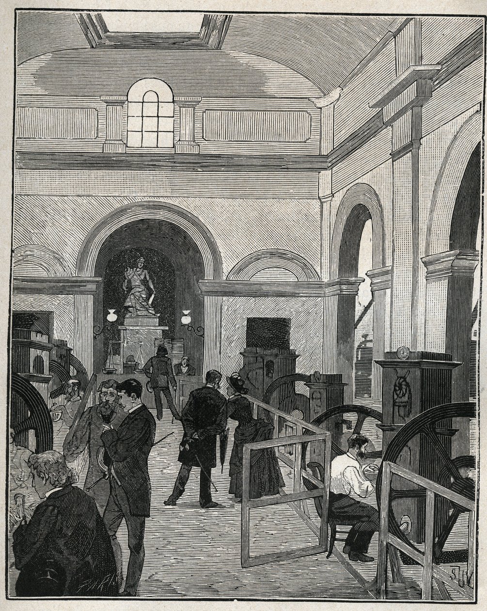 Myntverksted ved Monnaie de Paris. Gravering fra 1885 i «Les arts et professions illustrés»» av Adolphe BITARD. av Unknown artist