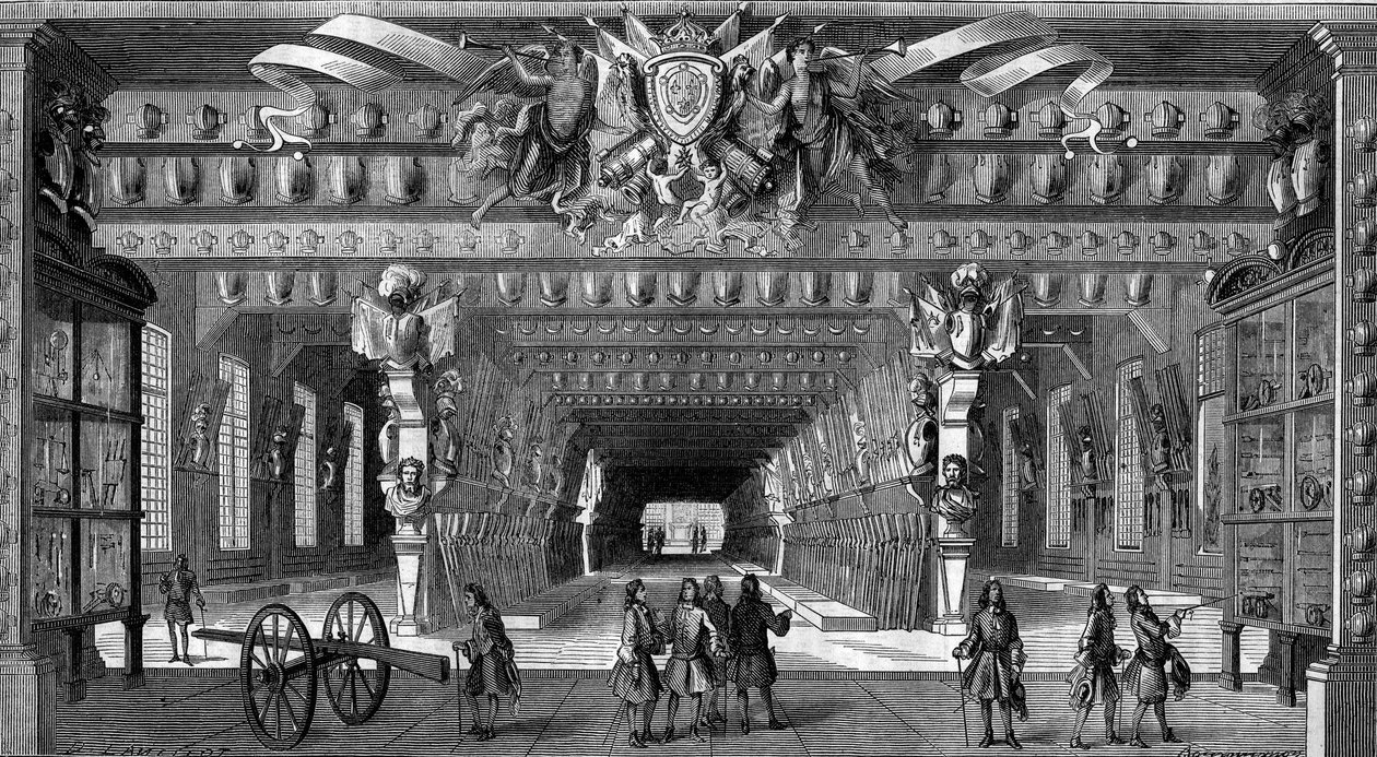 Samling av antikke våpen ved Bastillen under Ludvig XIV (1643 til 1715). av Unknown artist