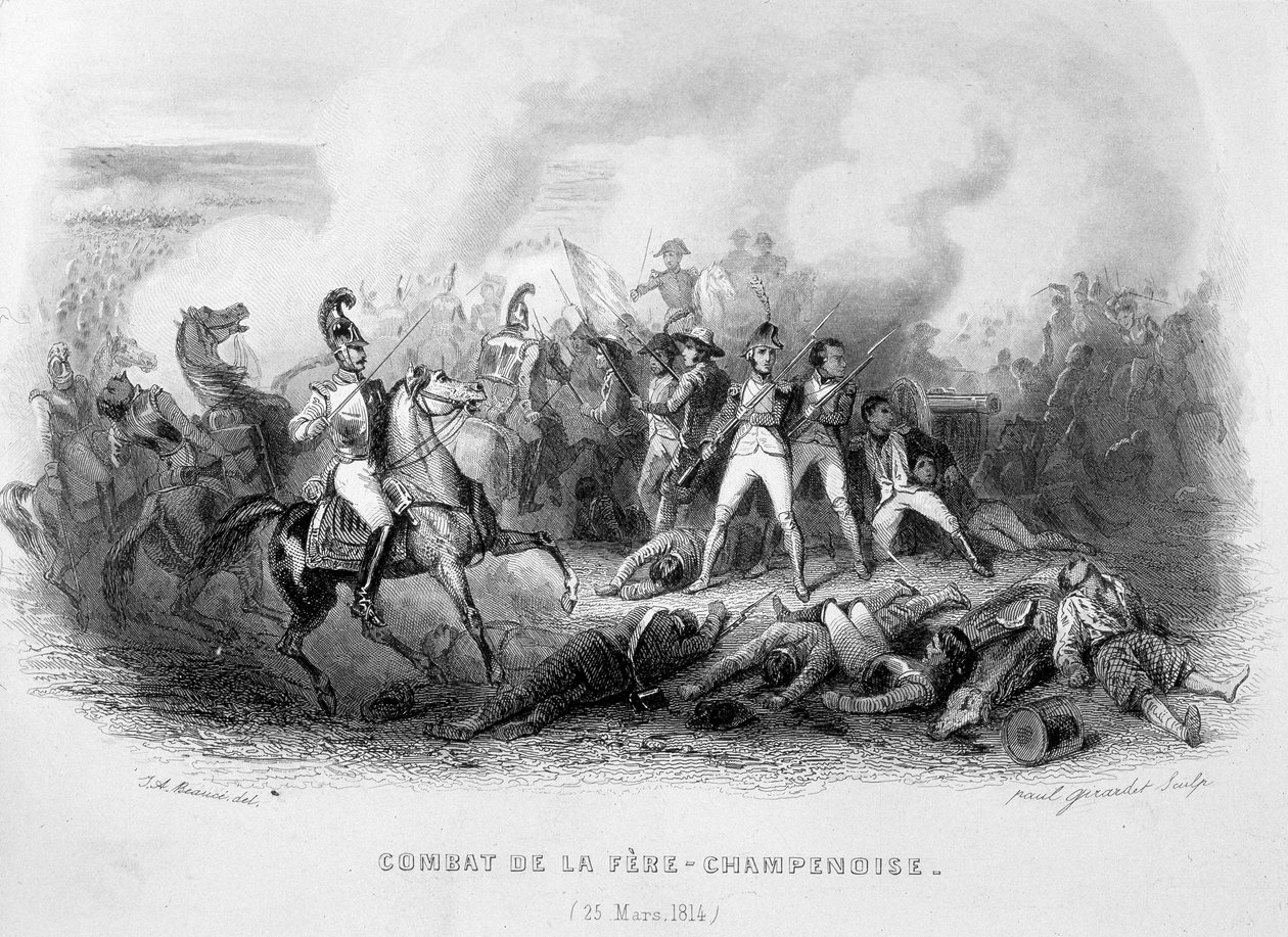 Slaget ved Fère-Champenoise (25. mars av Unknown artist