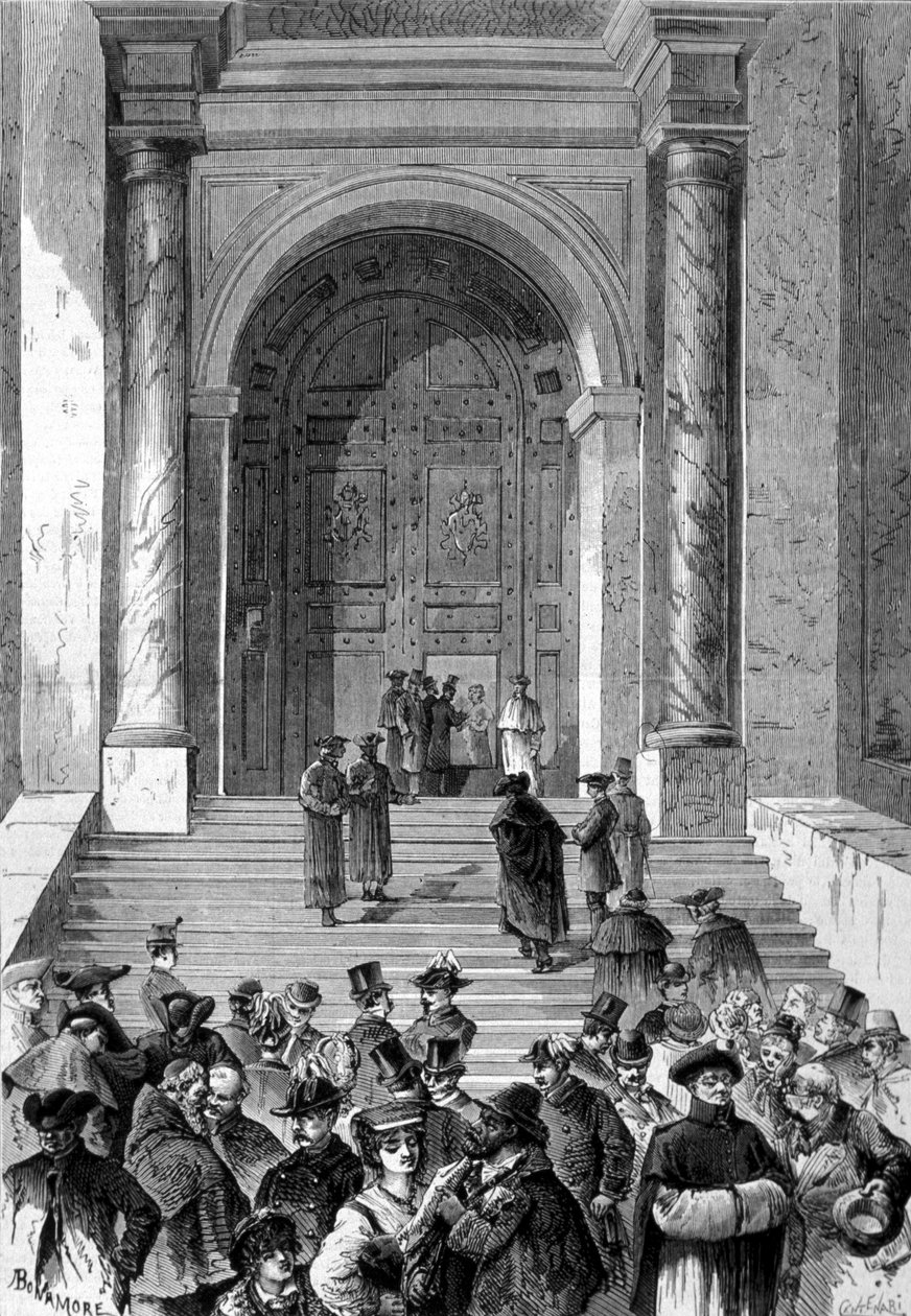 Konklave der pave Leon XIII. 1878 ble valgt. av Unknown artist