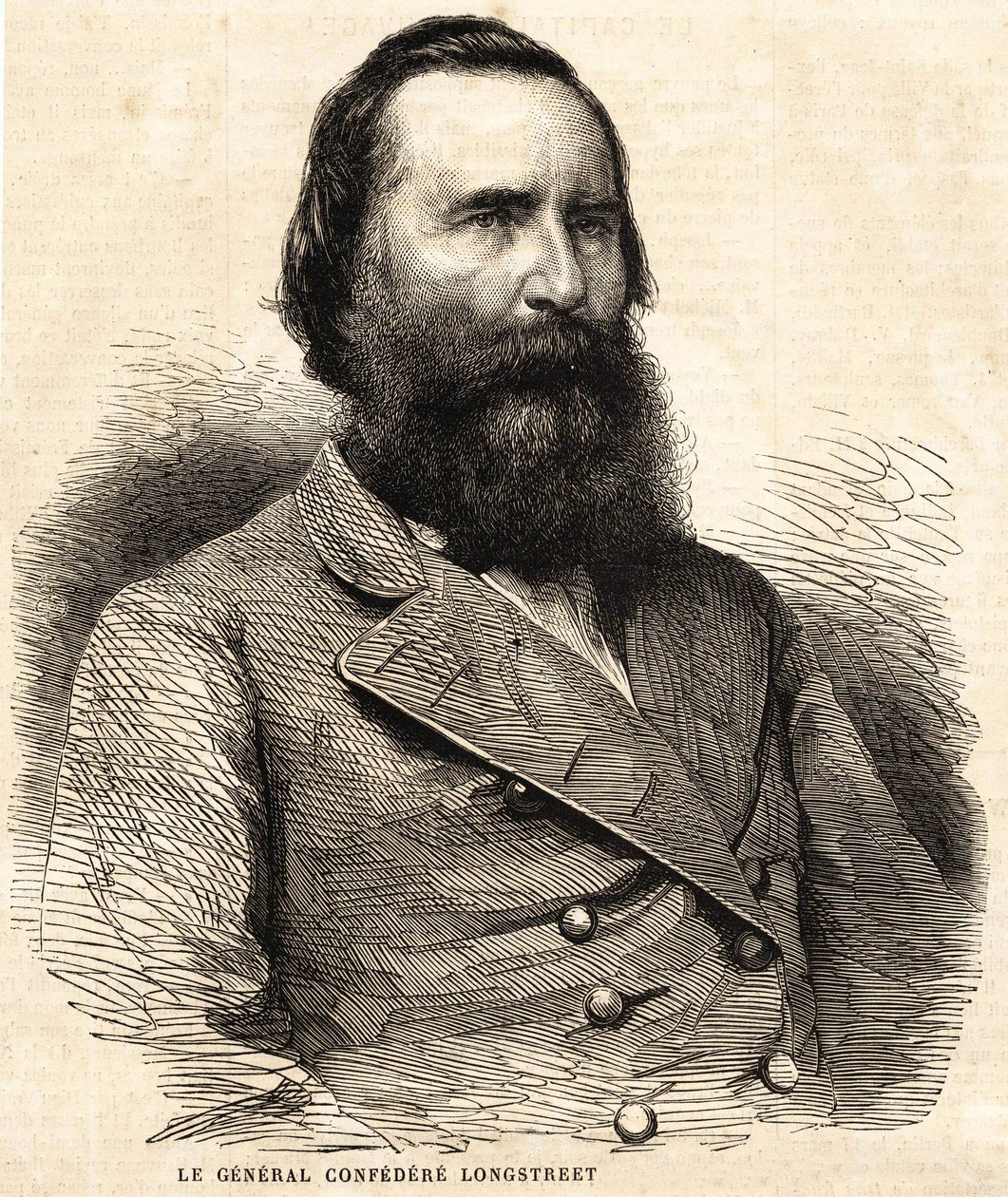 Konføderert general James Longstreet (1821 - 1904). av Unknown artist