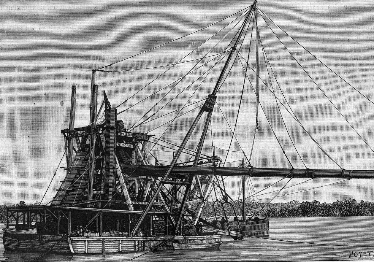 Bygging av Panamakanalen - Boring av Panama-øyet av Unknown artist