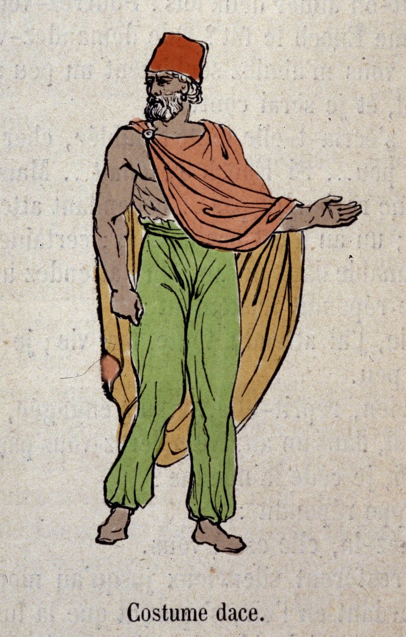 Kostyme til en mann som bor i Dacie (Dace). av Unknown artist