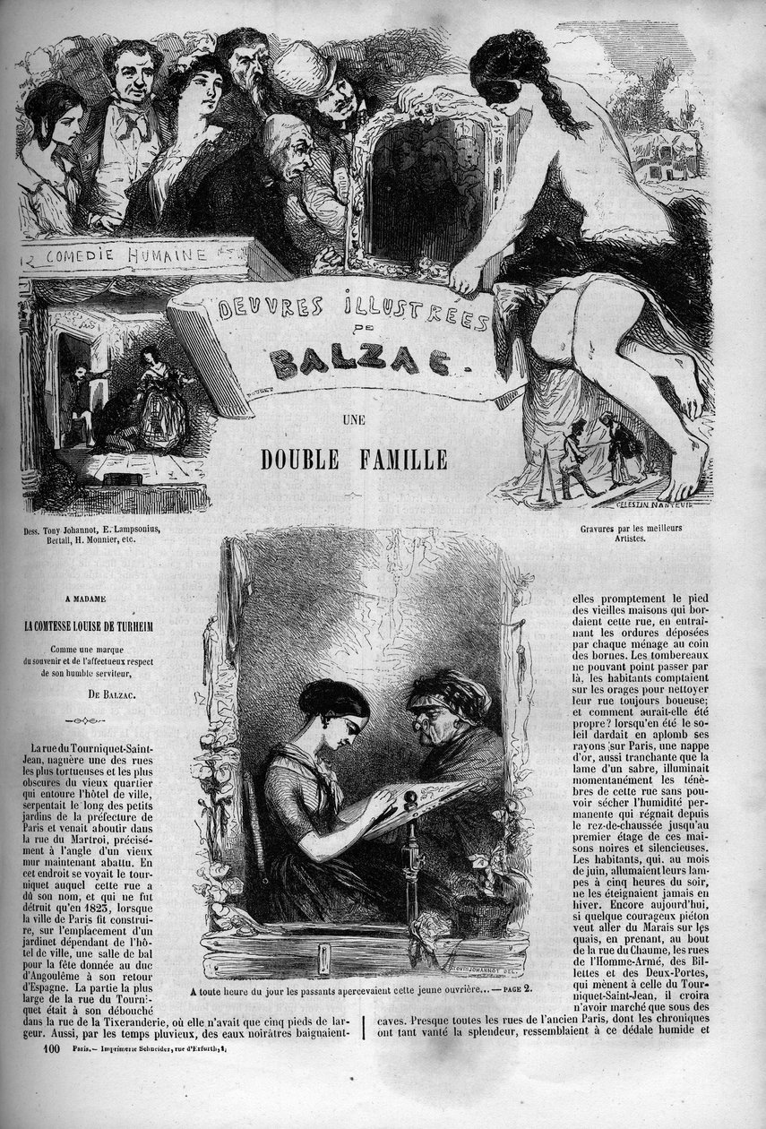 Cover for the novel “” A double family “” av Unknown artist