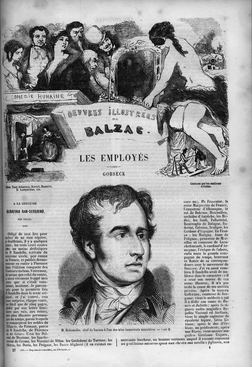 Cover for the novel “” Les Employes “” av Unknown artist