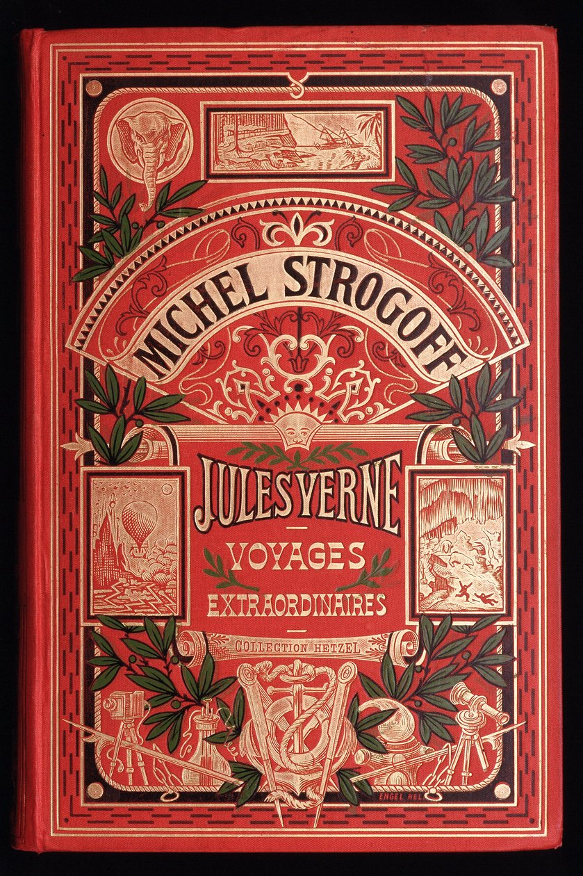 Omslag til Jules Vernes bok "" Michel Strogoff"", red. Hetzel av Unknown artist