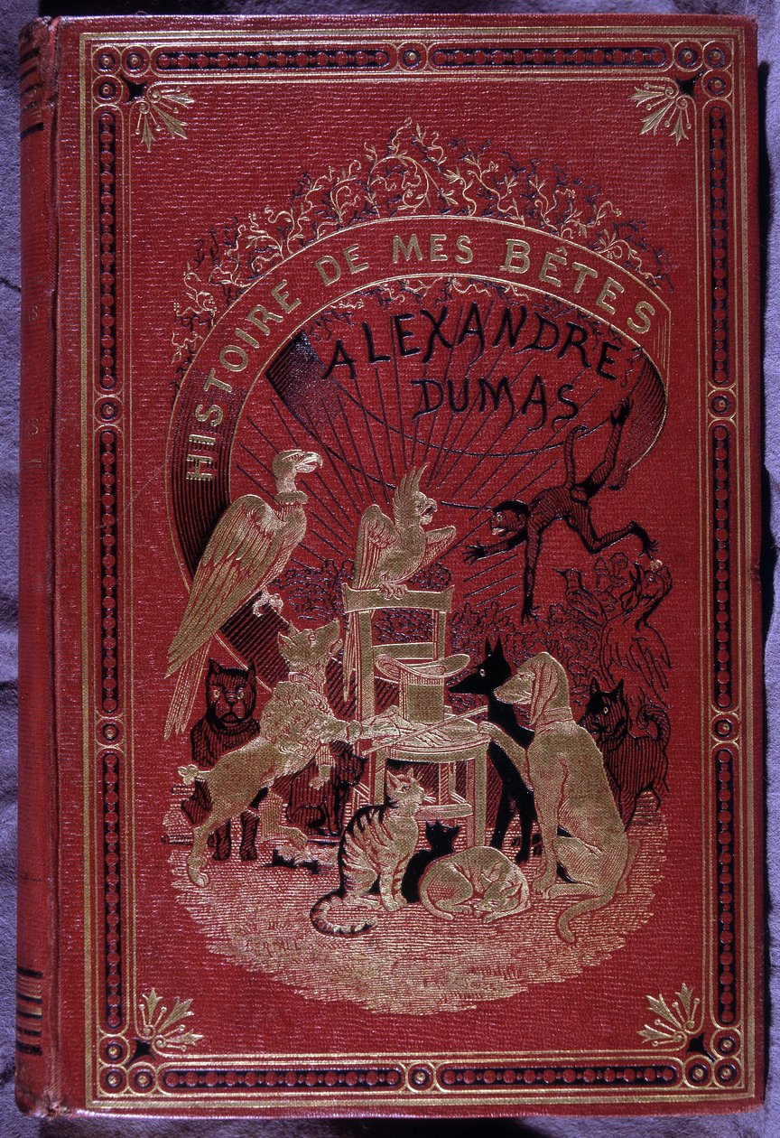 Omslag til boken "History of my beasts"" av Alexandre Dumas far. av Unknown artist