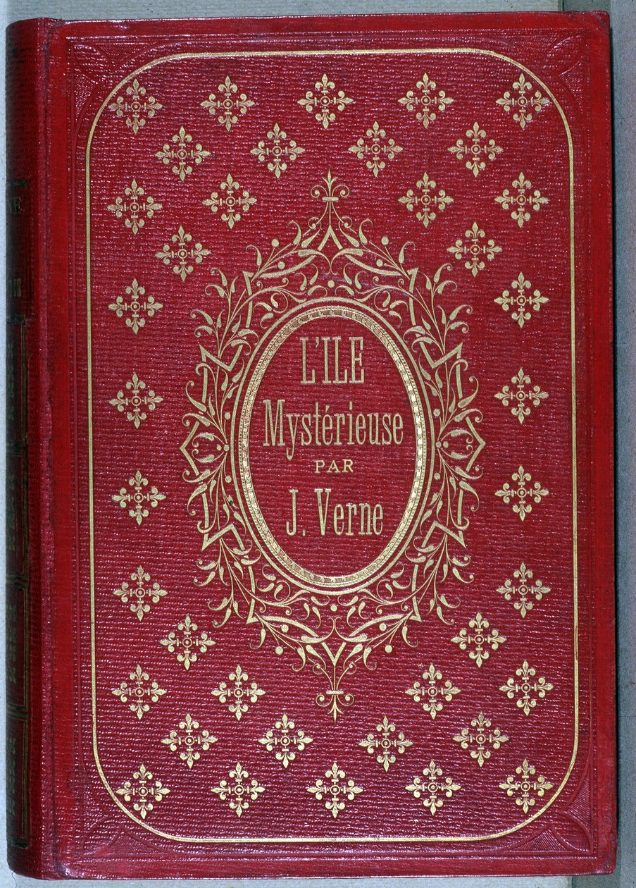 Omslag til boken ""The Mysterious Island"", roman av Jules Verne av Unknown artist