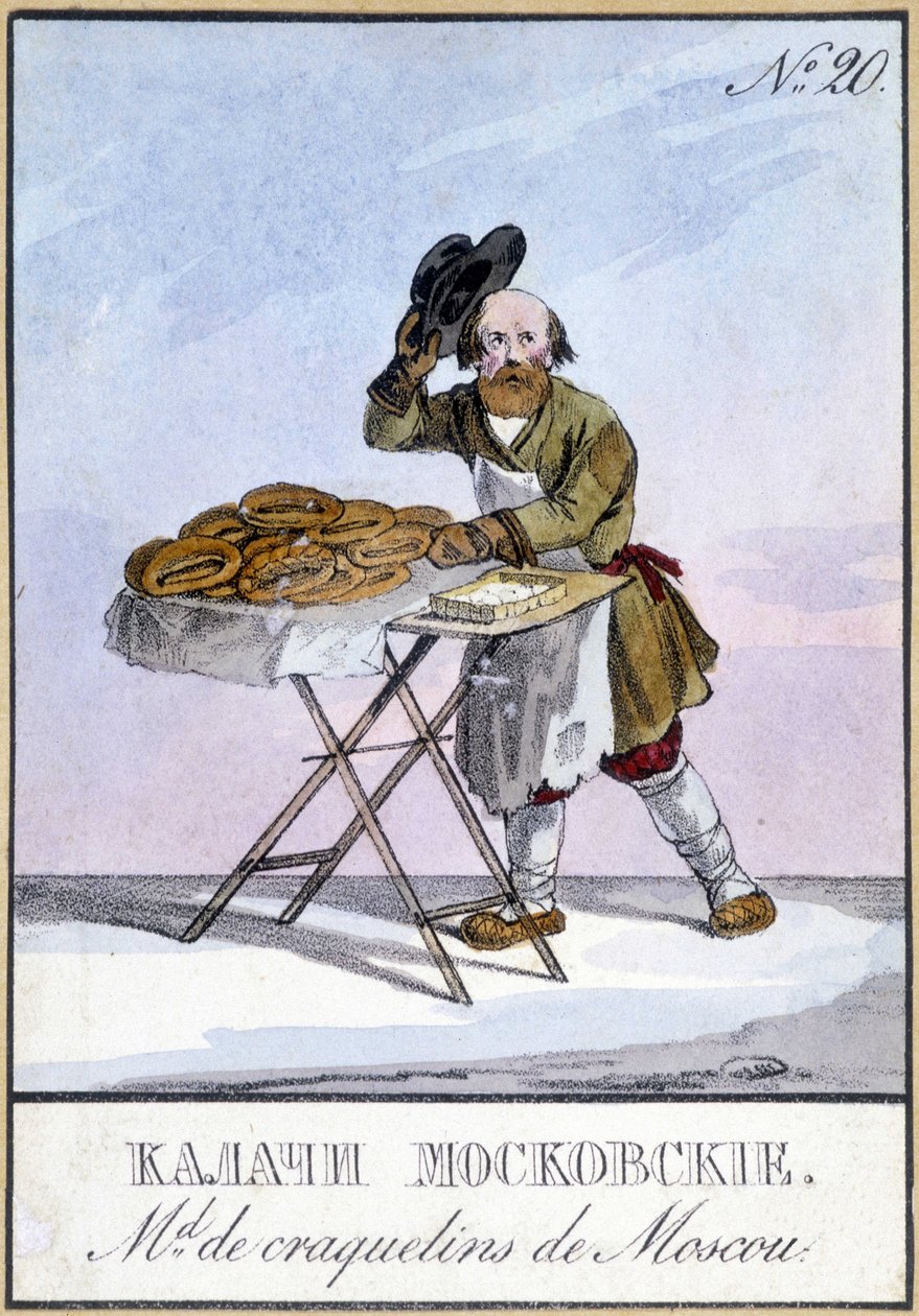 Krakkere fra Moskva på 1800-tallet. av Unknown artist