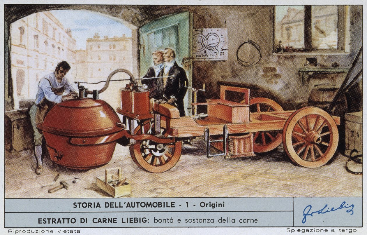 Cugnot Fardier - Chromo. Liebig av Unknown artist