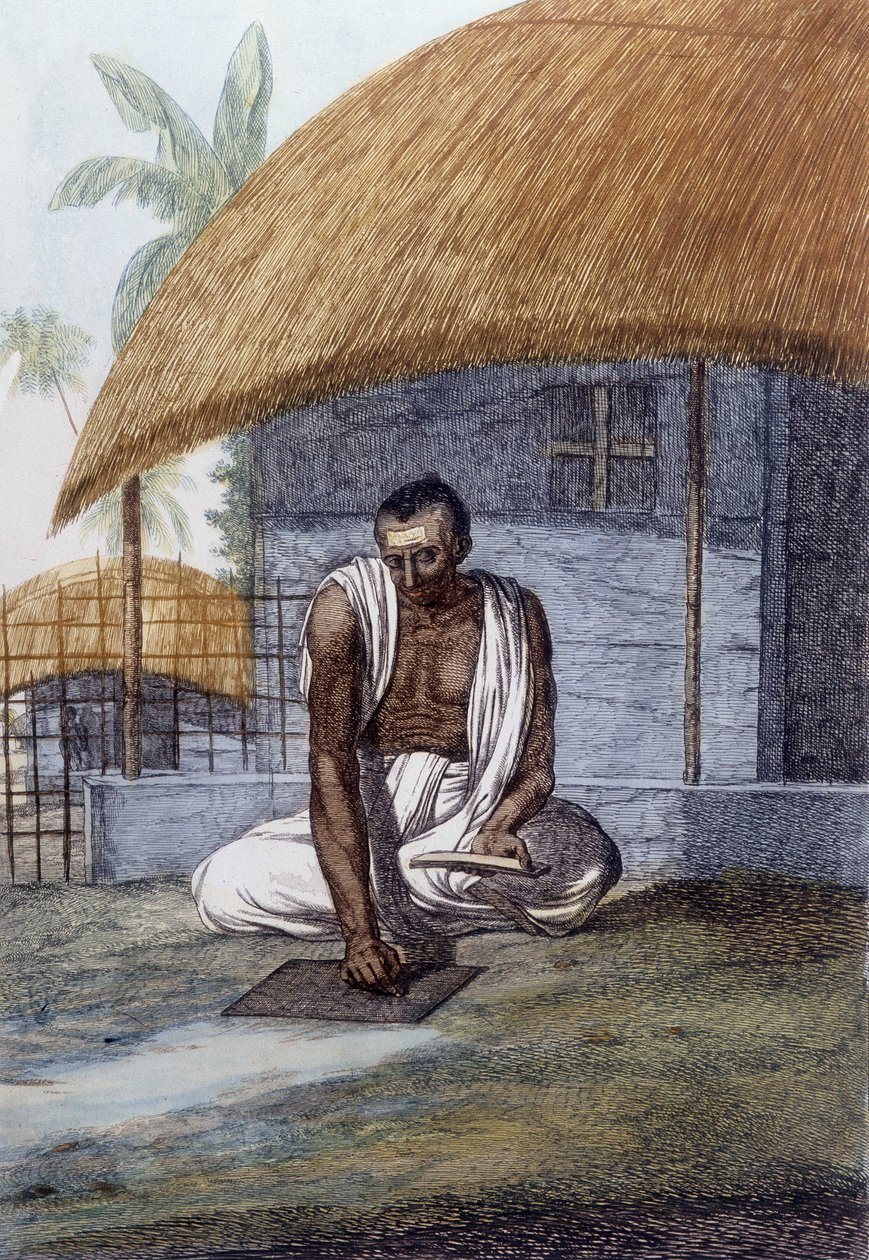 Kultur, sivilisasjon og indisk samfunn: Portrett av en astrolog, India. av Unknown artist