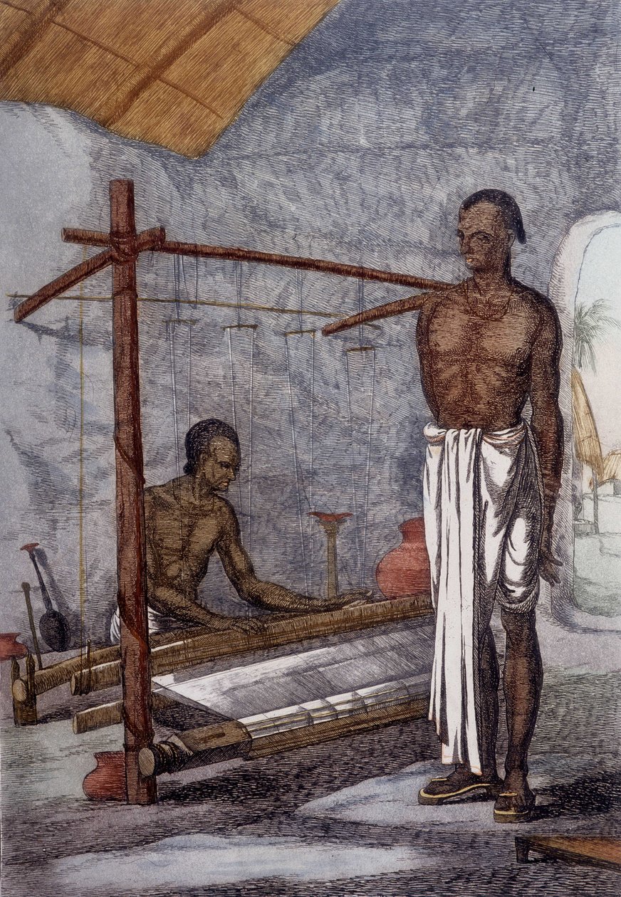 Kultur, sivilisasjon og indisk samfunn: veveren i India. av Unknown artist