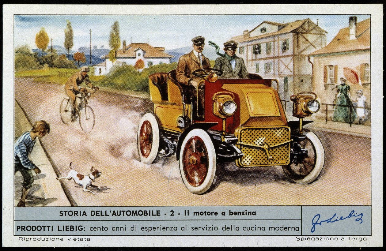 Daimler i 1897:4 sylindre, 4 takt, 20 hk. av Unknown artist