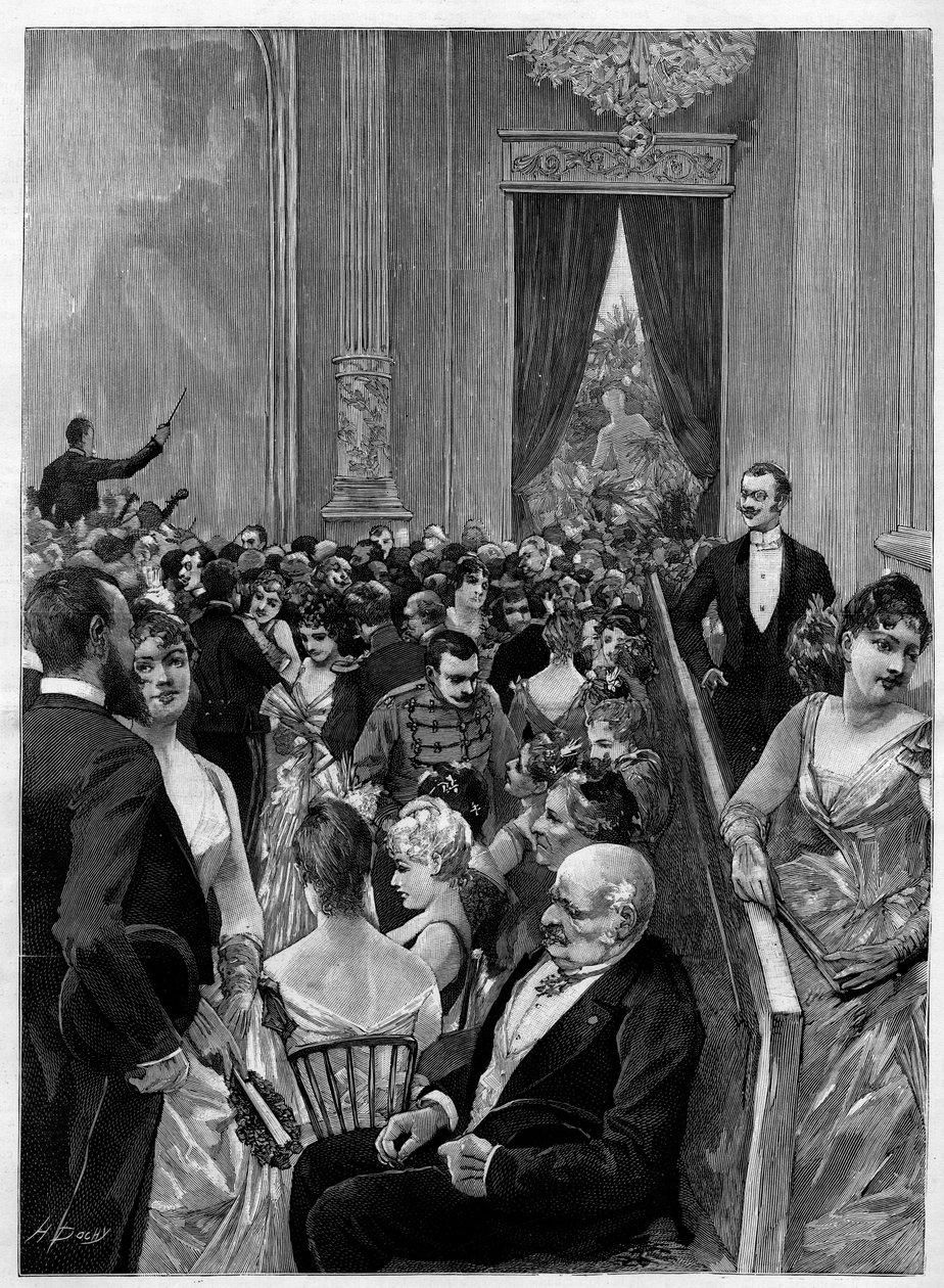 Dansesal for det siste ball gitt av republikkens president Jules Grevy (1807-1891) ved Palais de l