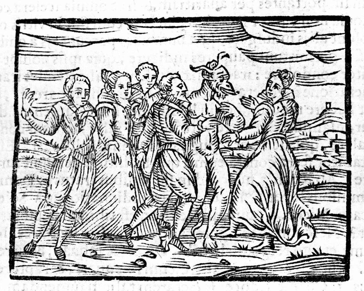 Dance with the Devil av Francesco Guaccio “” Compendium Maleficarum”” Milano 1608 av Unknown artist