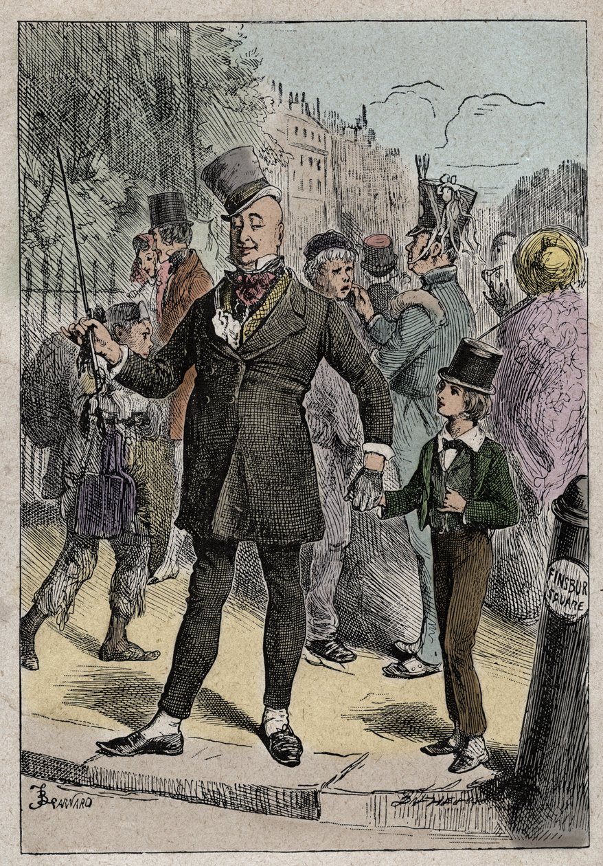 David Copperfield og Mr. Micawber, illustrasjon fra 