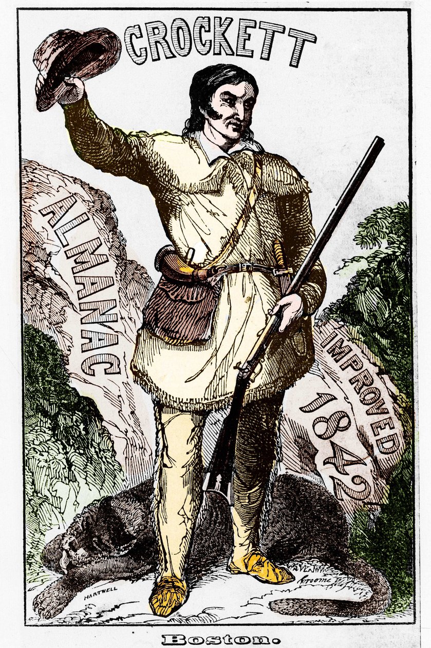 David Crockett (1786-1836), amerikansk pioner - Almanakk av Unknown artist