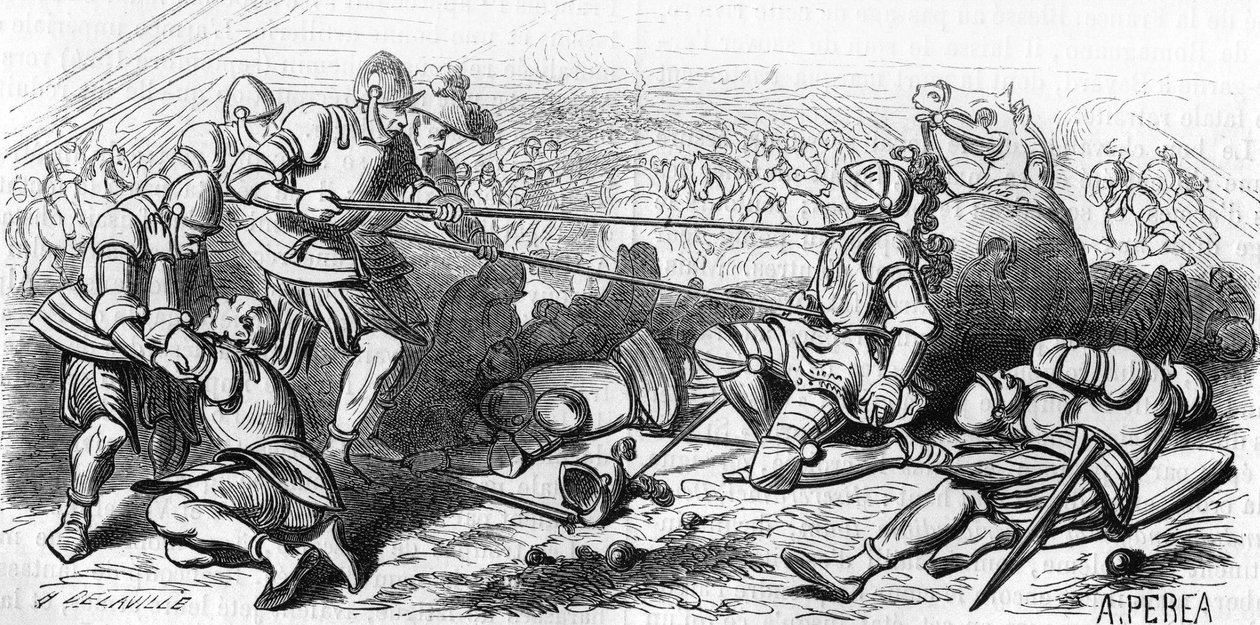 Death of Admiral Bonnivet av Unknown artist