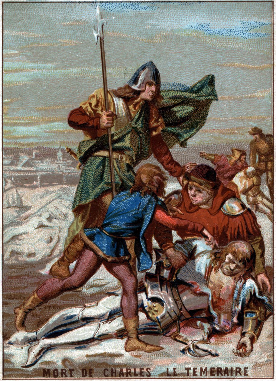 Dødsfallet til Charles the Temeraire (1433-1477), hertugen av Burgund av Unknown artist