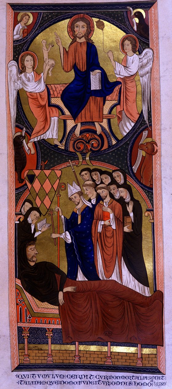 Død av Guillaume des Barrés, grev av Rochefort, Grand Seneschal av Philippe Auguste, i 1232 eller 1233. av Unknown artist