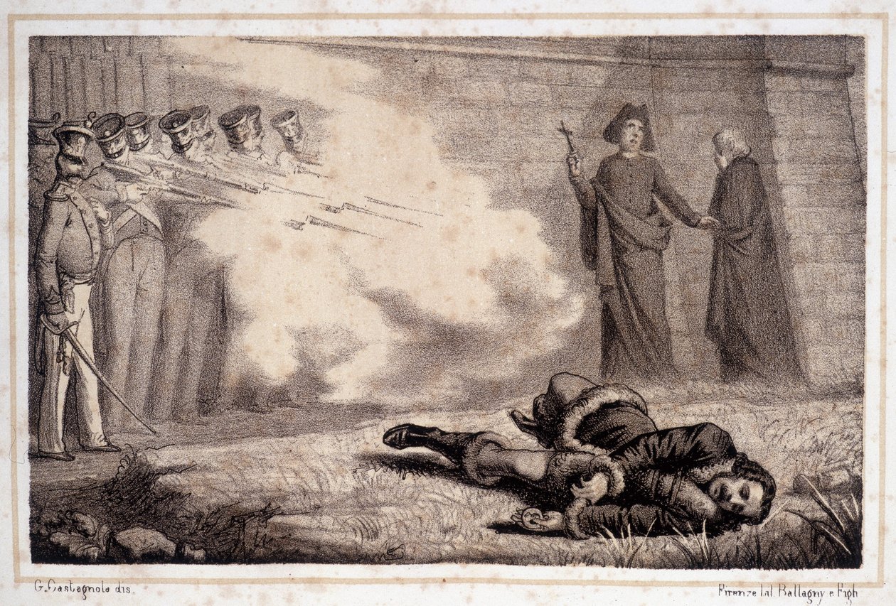 Death of Murat (1767 - 1815) - in “” Storia d