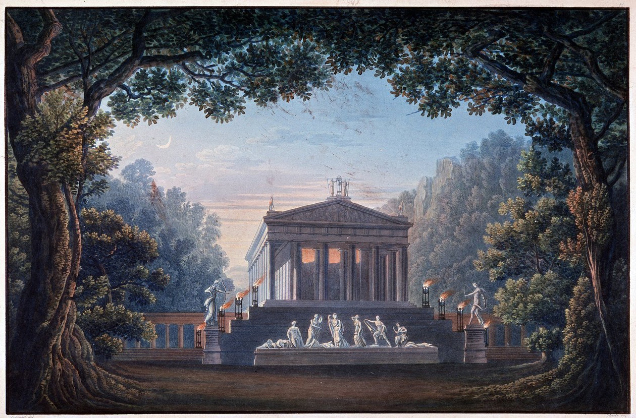 Dekorasjon for operaen "" Oper Olympia"" av Unknown artist