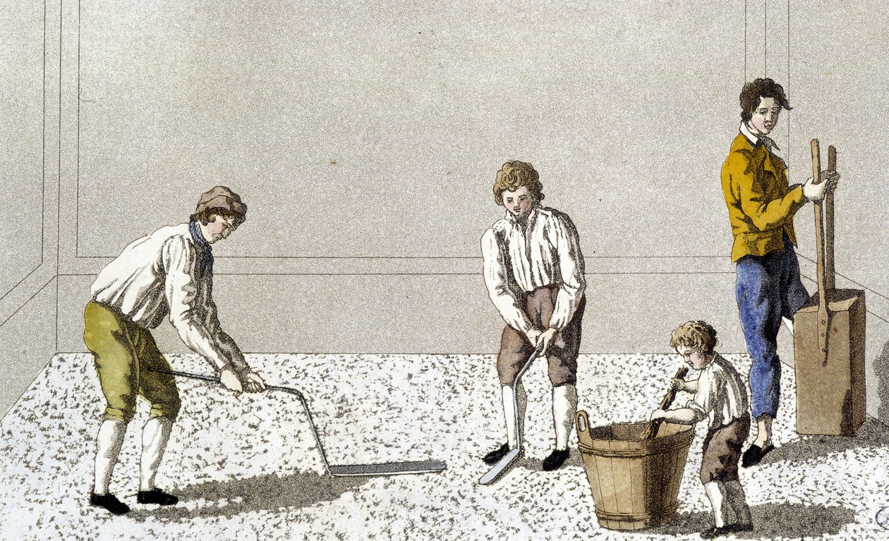 Dekor: et av stadiene i gulvbelegg av Unknown artist