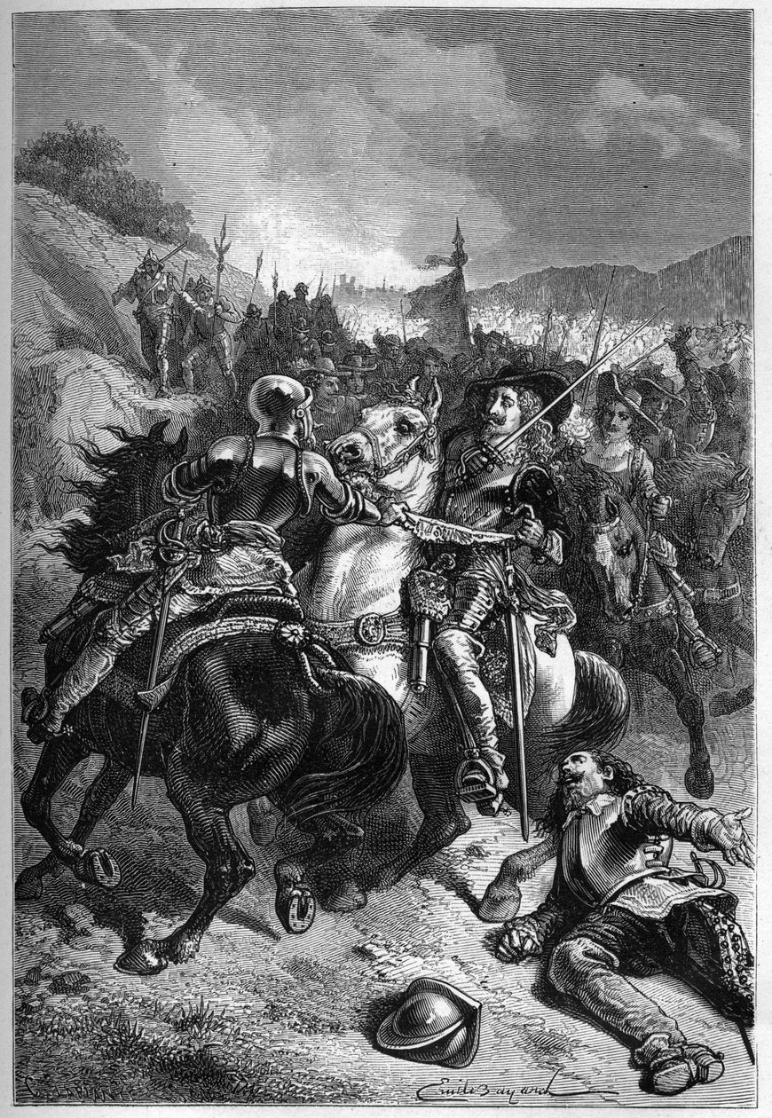 Defeat of Charles I at Naseby av Unknown artist