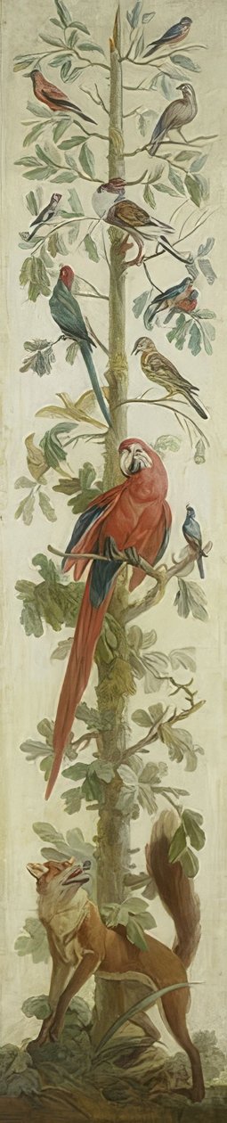 Dekorativ illustrasjon med dyr. 1760-1800 av Unknown