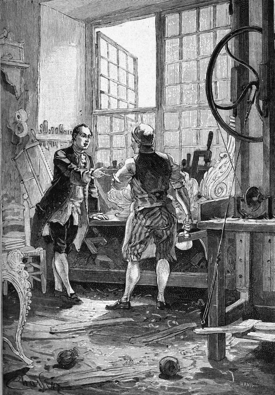 Denis Diderot (1713-1784), skaperen av Encyclopedie. Gravering fra 1800-tallet. I «Histoire de France» av Jules Michelet av Unknown artist