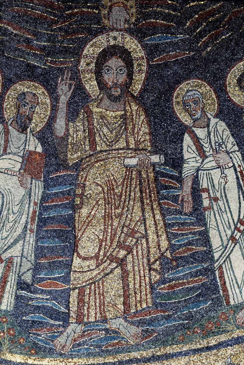 Detalj av Jesus (Mosaic, 821) av Unknown artist