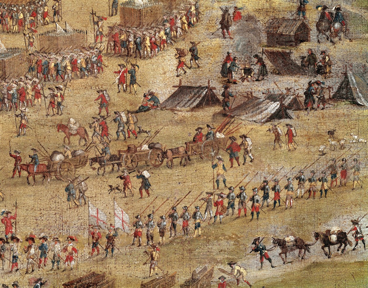 Detalj av Richelieus tropper under beleiringen av La Rochelle (olje på lerret, ca. 1640) av Unknown artist